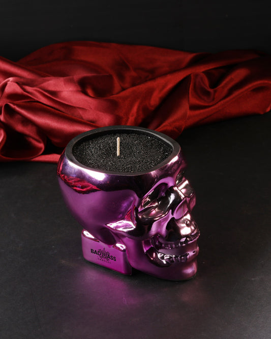 The Neon Pink Skull Sand Candle (24 oz)